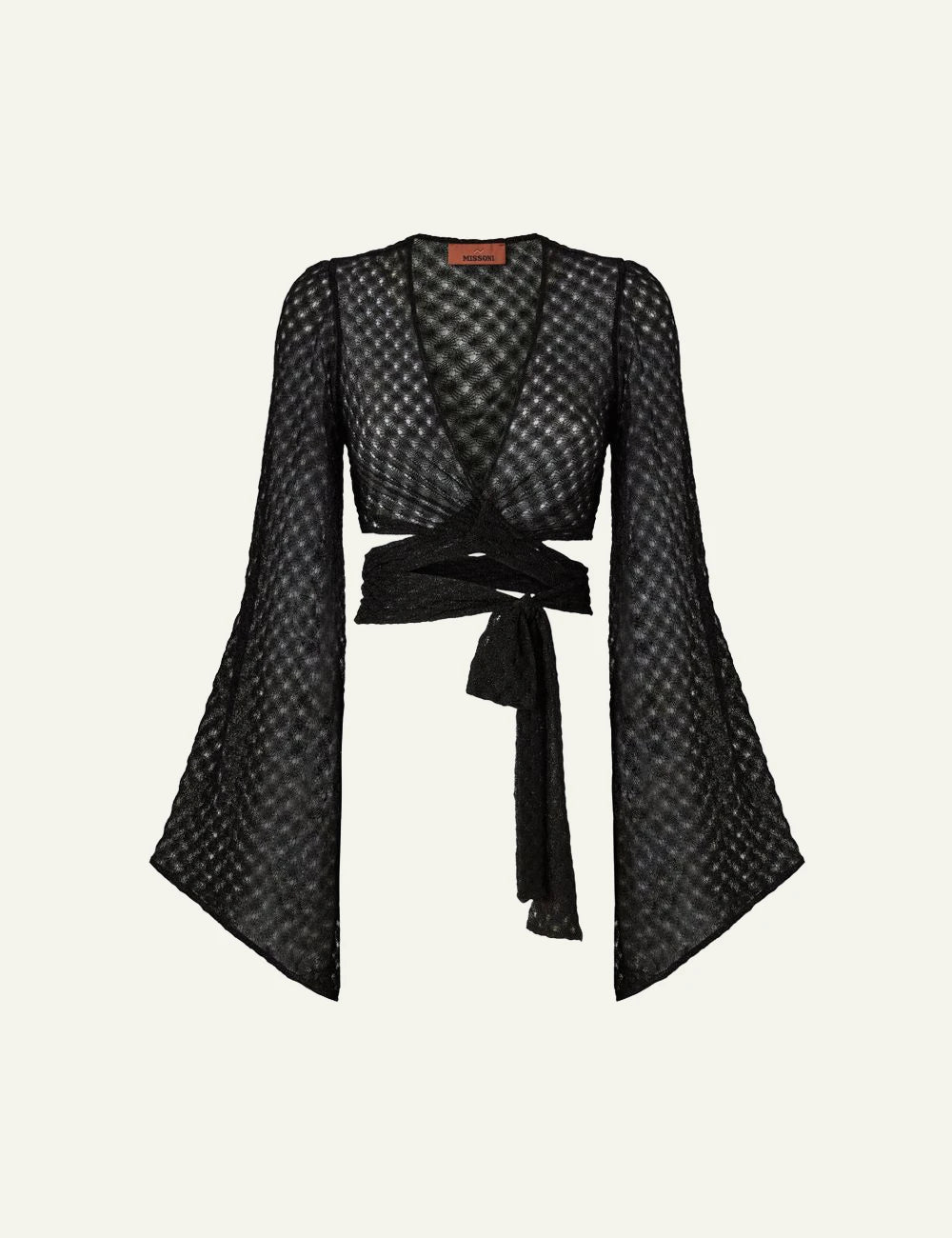 Missoni Mare top black front view flat