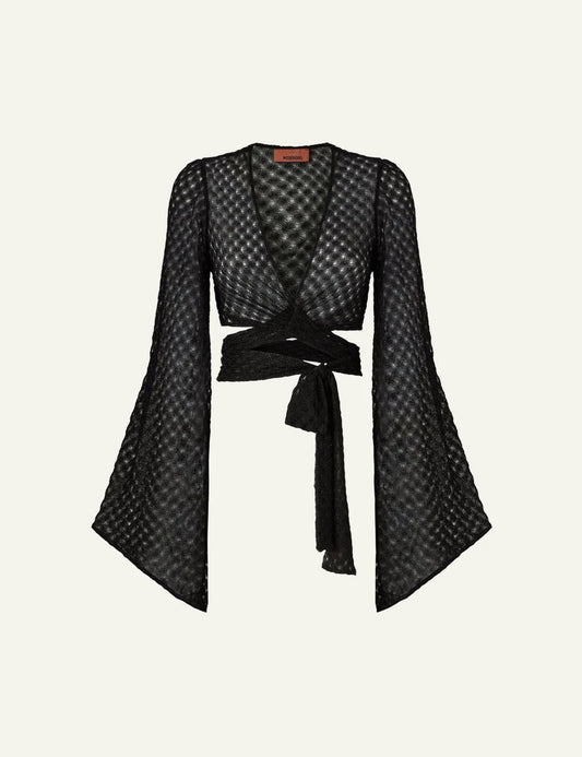 Missoni Mare top black front view flat