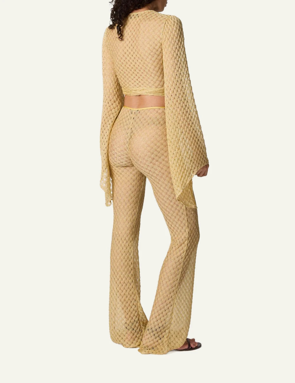 Missoni Mare top gold front view back