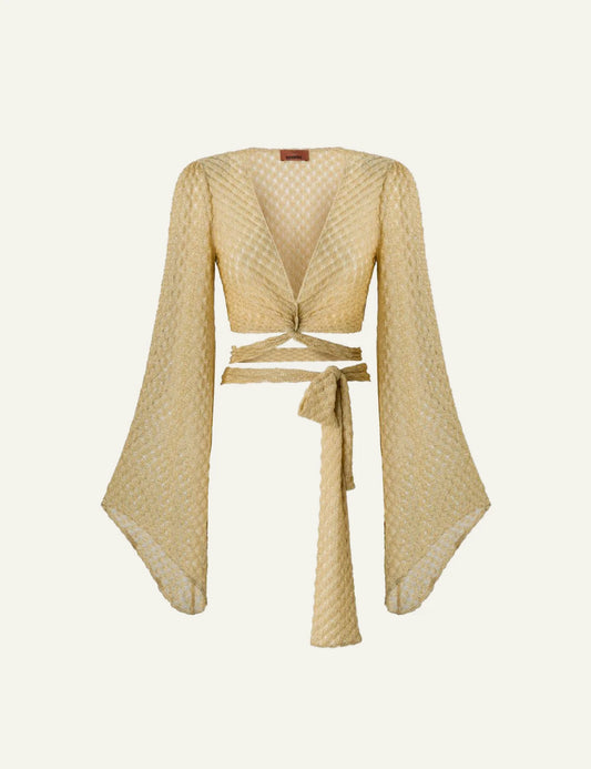 Missoni Mare top gold front view