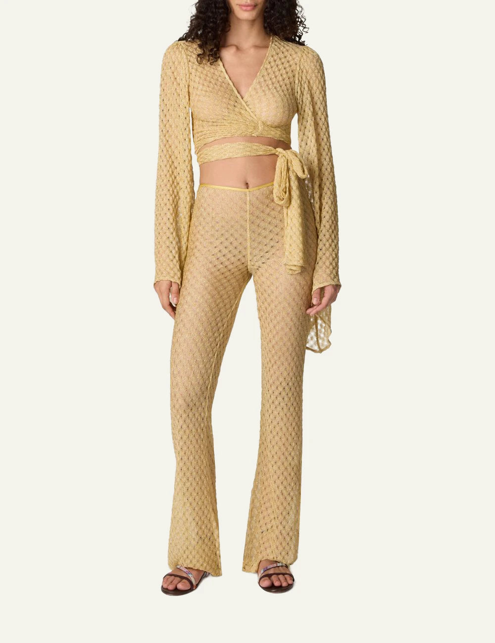 Missoni Mare top gold front view model