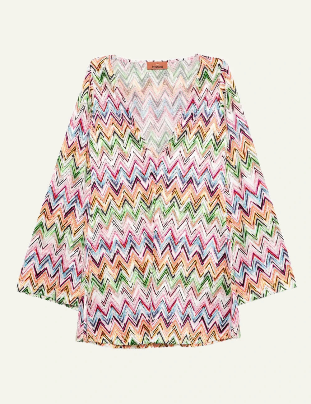 Missoni mini dress multicolor zig zag pattern flat front view