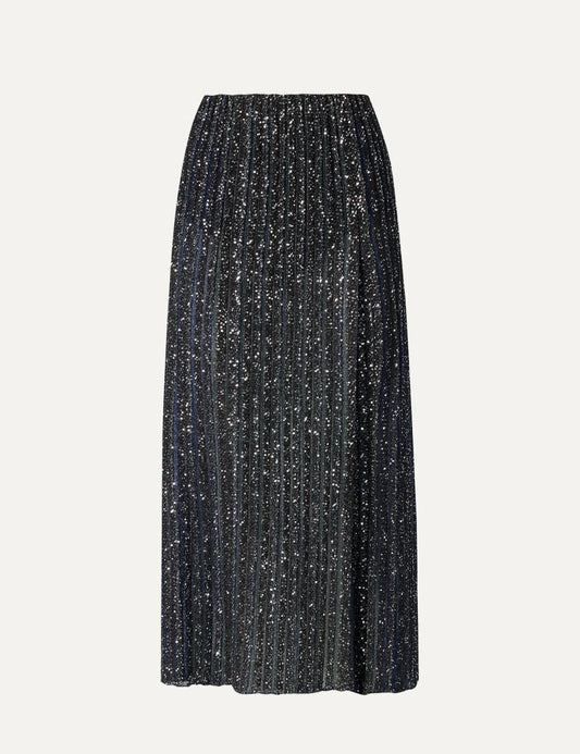 MISSONI MIDI SKIRT MULTI BLACK BLUE GREEN AND GOLD