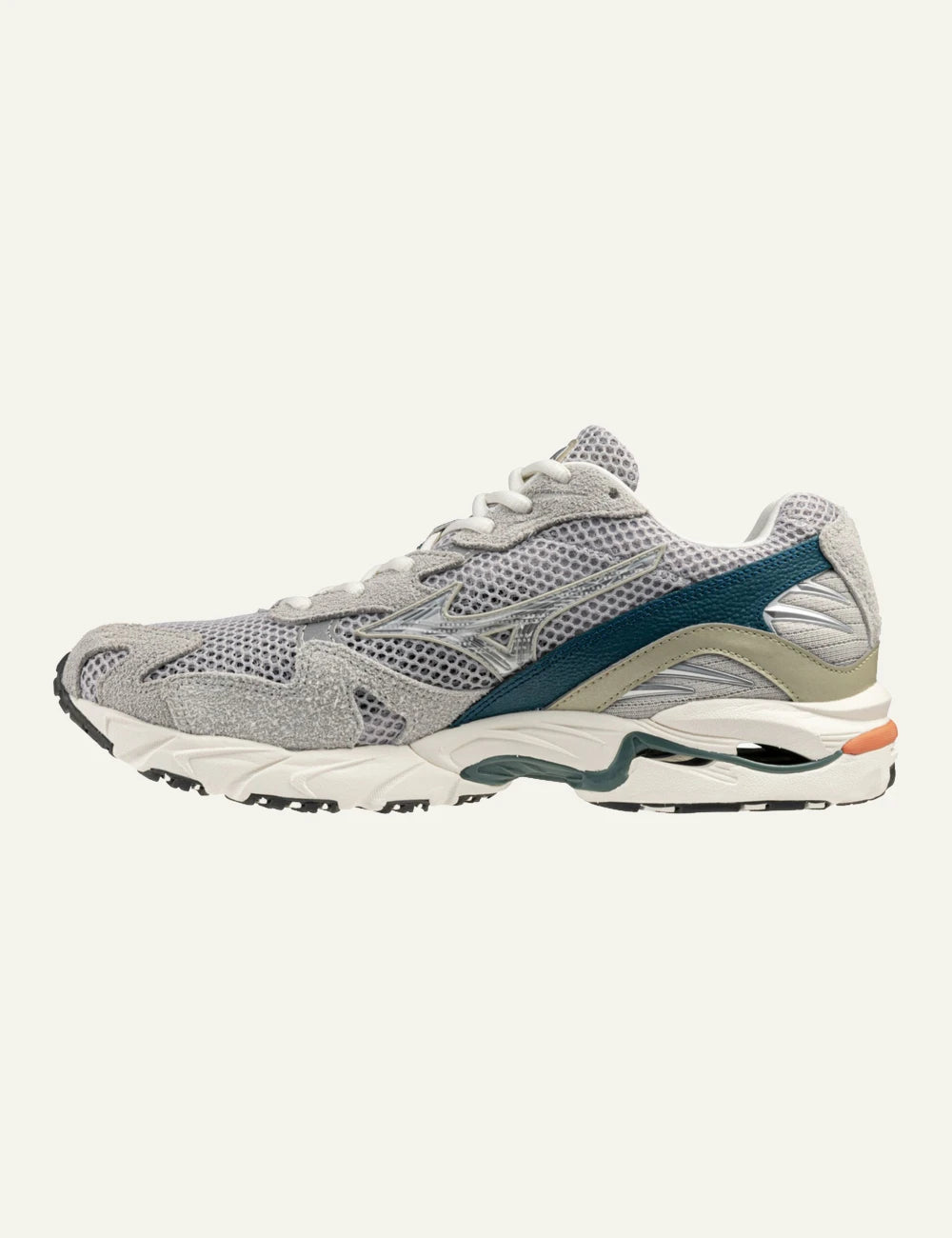 Mizuno D1GA261102 Wave Rider 10 Premium sneaker se gray-blue tones profile
