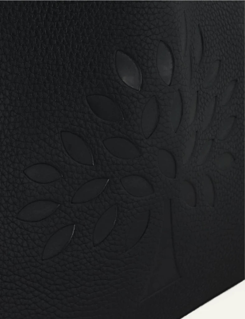 mulberry leather tote bag embossed tree logo front logo view