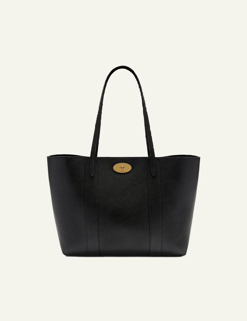 mulberry leather tote bag postmans lock large front view