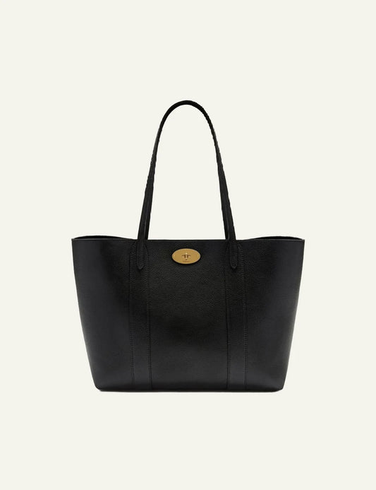mulberry leather tote bag postmans lock large front view