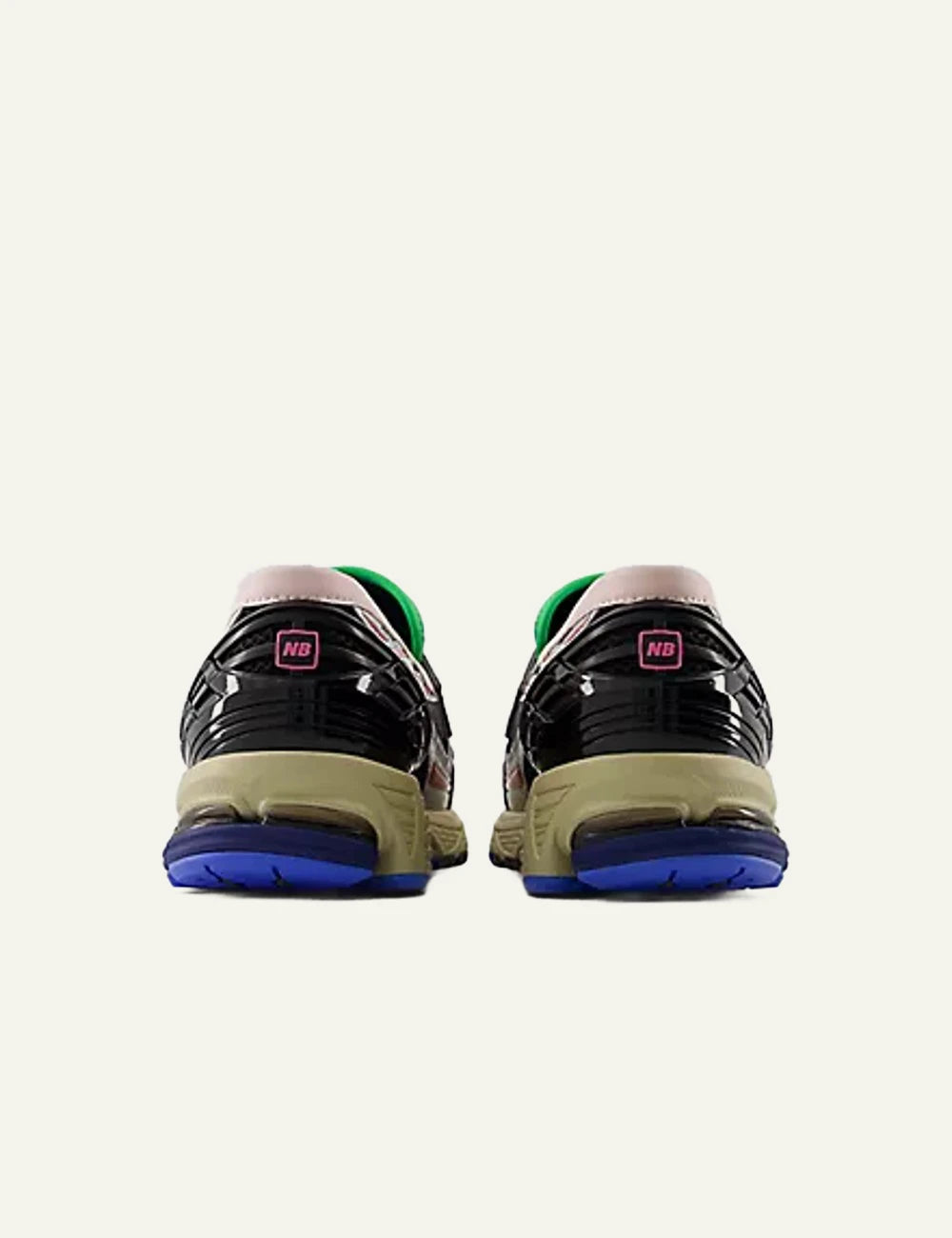 New Balance Classics Brown sneakers suede mesh back view