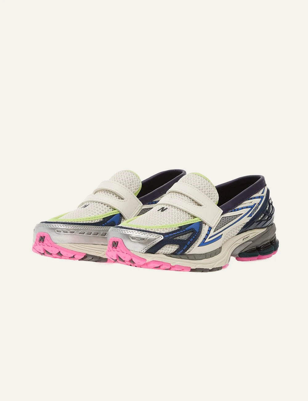 New Balance 1906L white mesh velcro sneaker multicolor profil pair