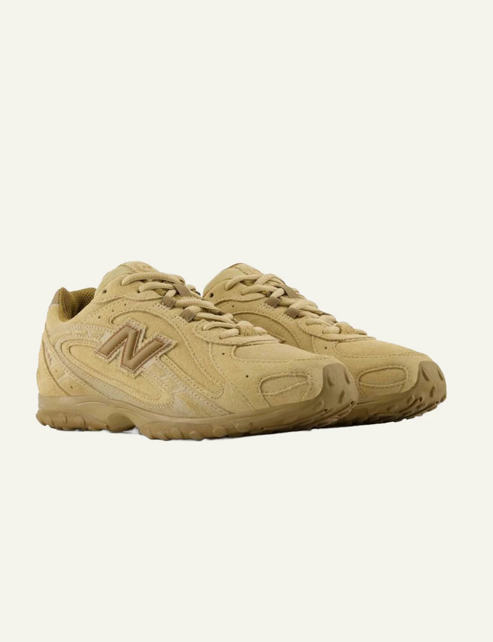 New Balance 204L men's sand suede low profile sneakers pair view