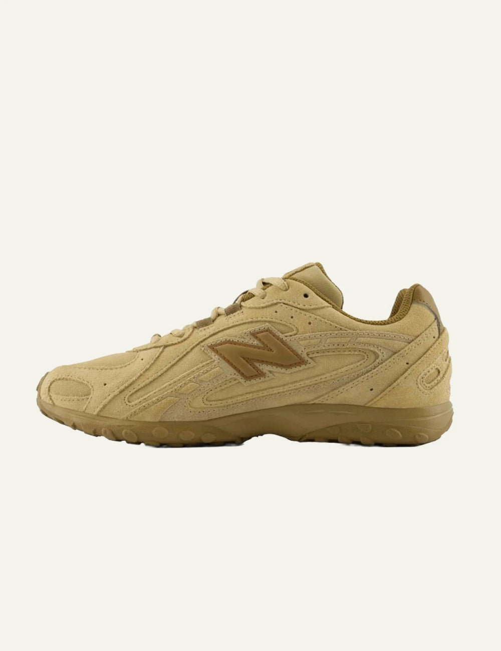 New Balance 204L men's sand suede low profile sneakers opposite side view