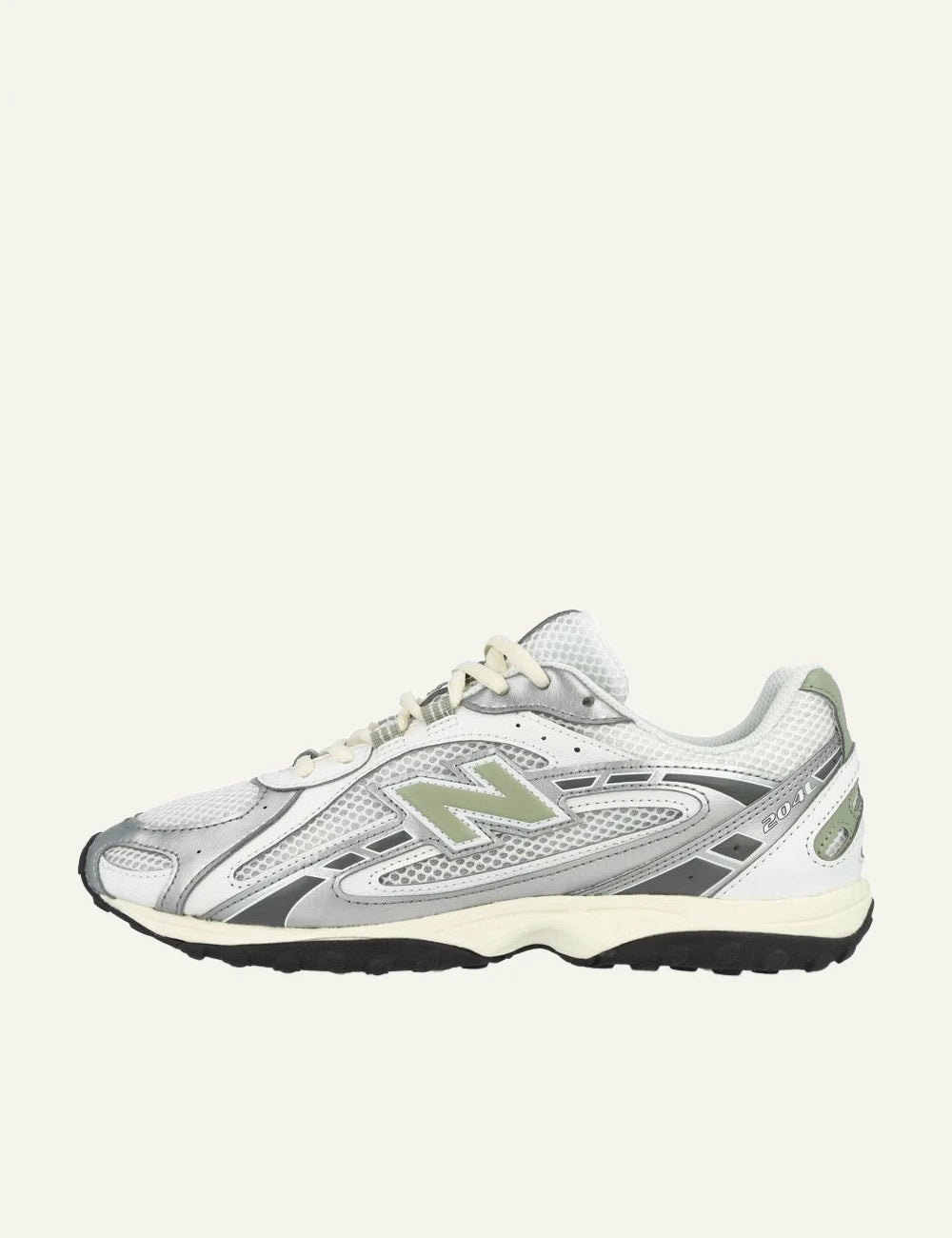 New Balance 204L white grey mint mesh sneakers side 2 view