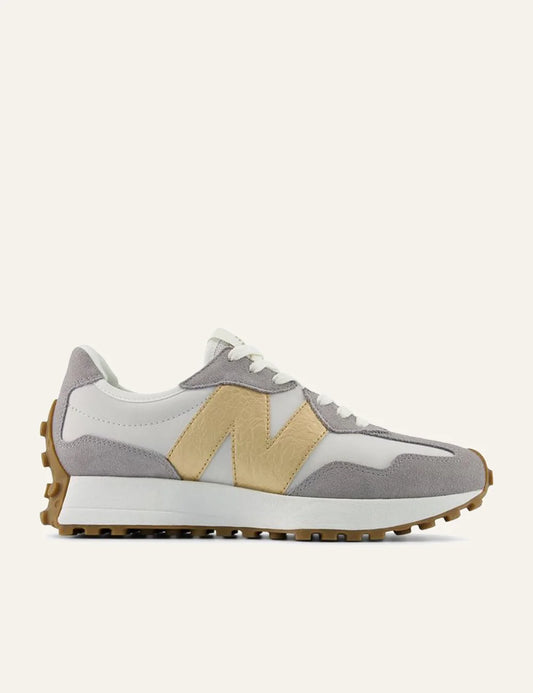 New Balance 327 Sneakers White Grey Beige Side