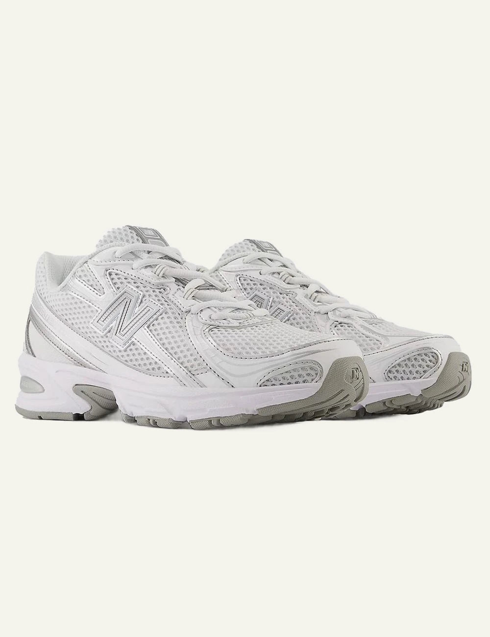 New Balance 740 total white sneakers profil logo view