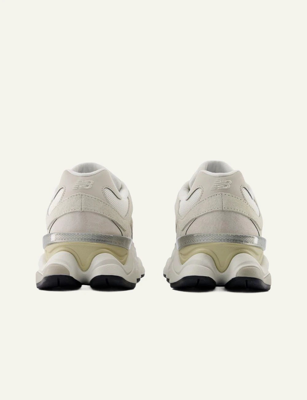 New Balance 9060 sneaker cream off white back view