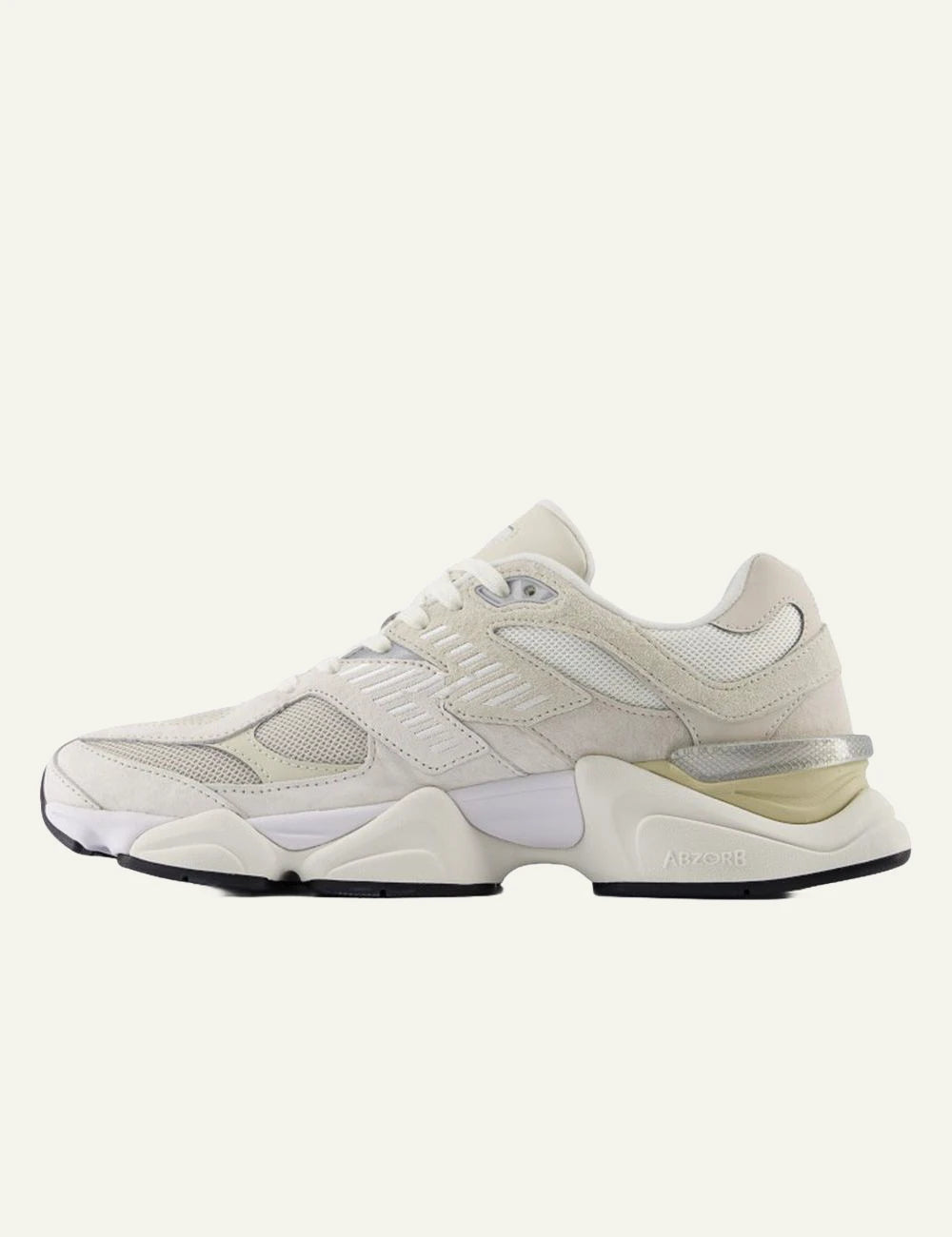 New Balance 9060 sneaker cream off white profil view