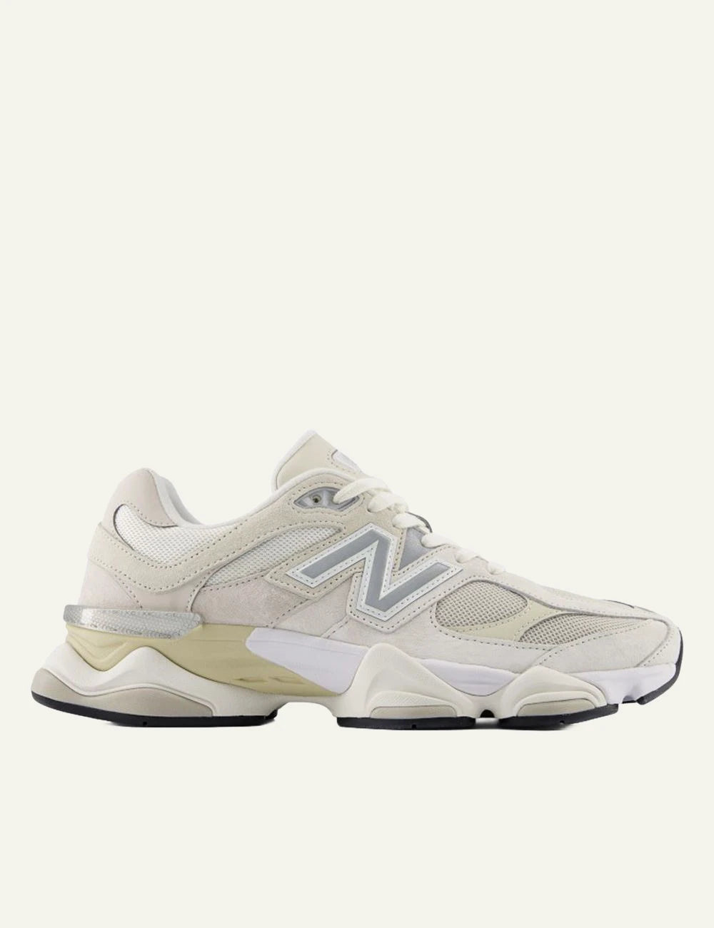 New Balance 9060 sneaker cream off white side view