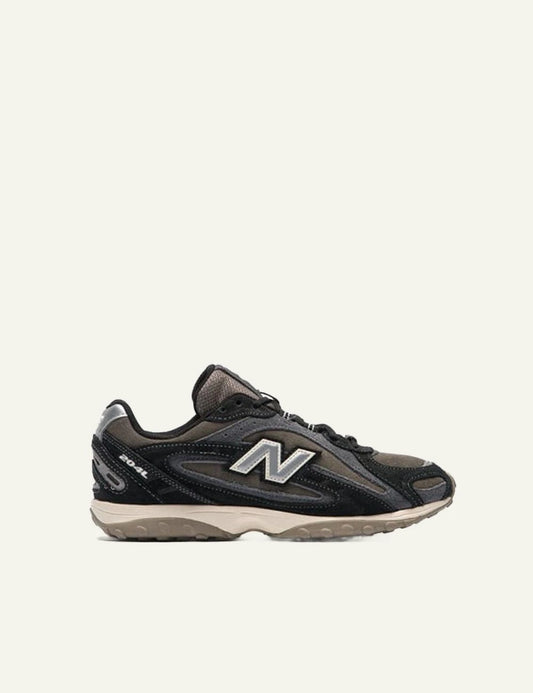 New Balance Classics Brown sneakers suede mesh side view