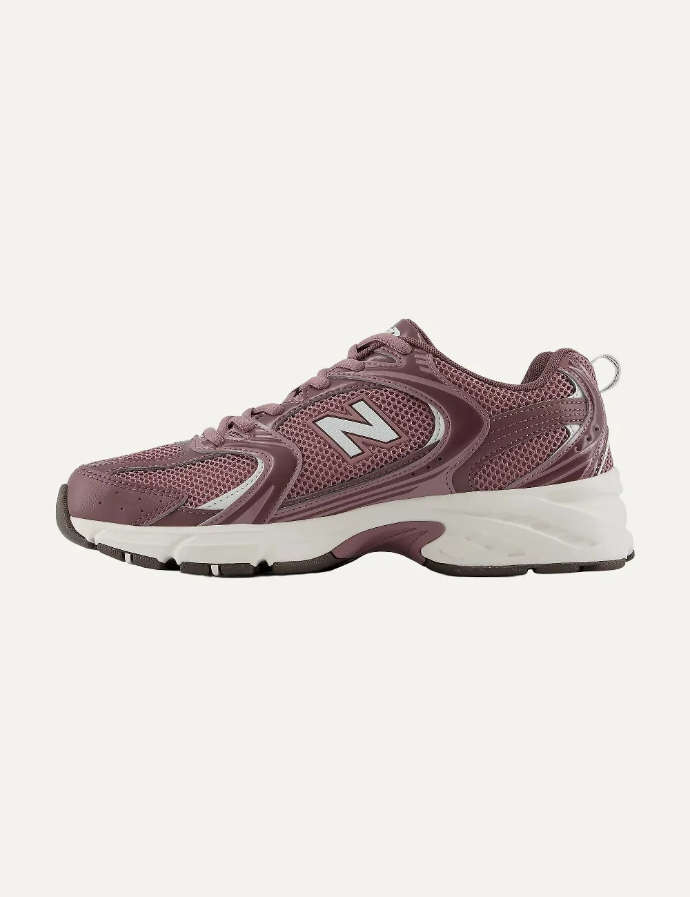 New Balance unisex burgundy suede and mesh sneakers with ABZORB cushioning profile