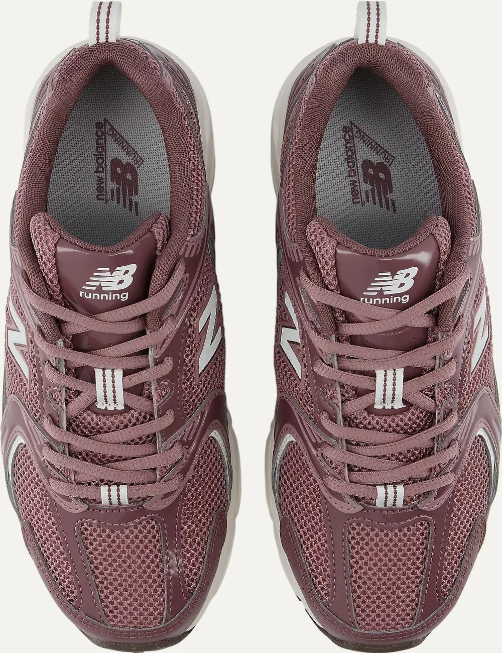 New Balance unisex burgundy suede and mesh sneakers with ABZORB cushioning top