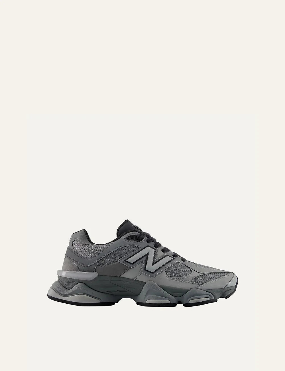 New Balance unisex dark grey suede and mesh sneakers with ABZORB cushioning