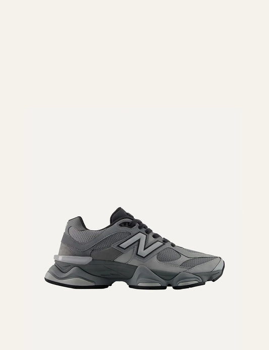New Balance unisex dark grey suede and mesh sneakers with ABZORB cushioning