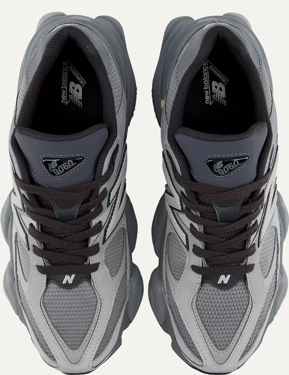 New Balance unisex dark grey suede and mesh sneakers with ABZORB cushioning top