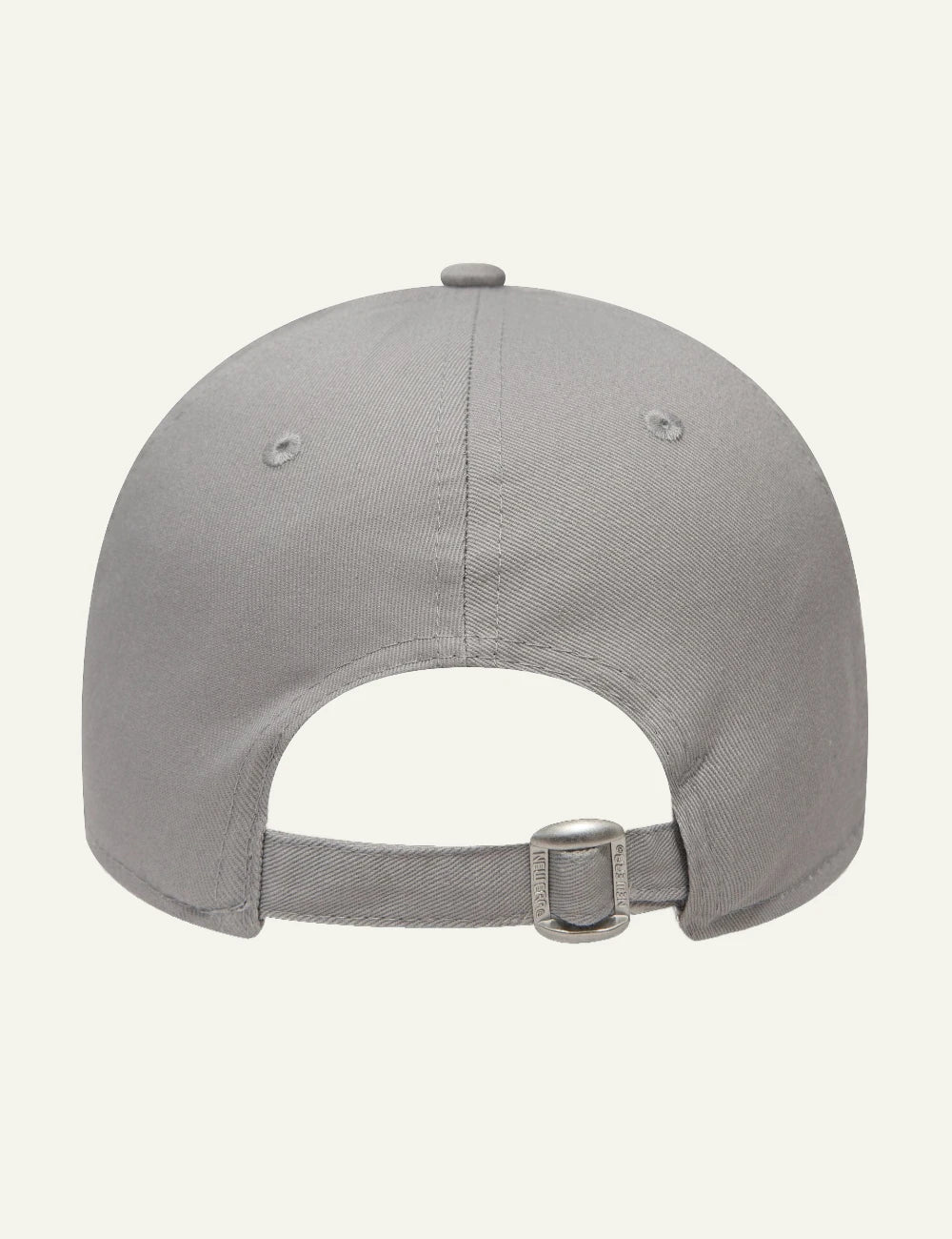 New Era NY Yankees cap grey white logo curved visor back view