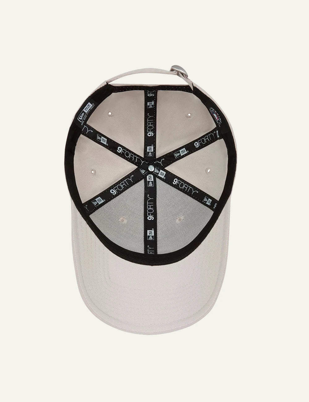 New Era NY Yankees cap stone tonal logo curved visor detail view