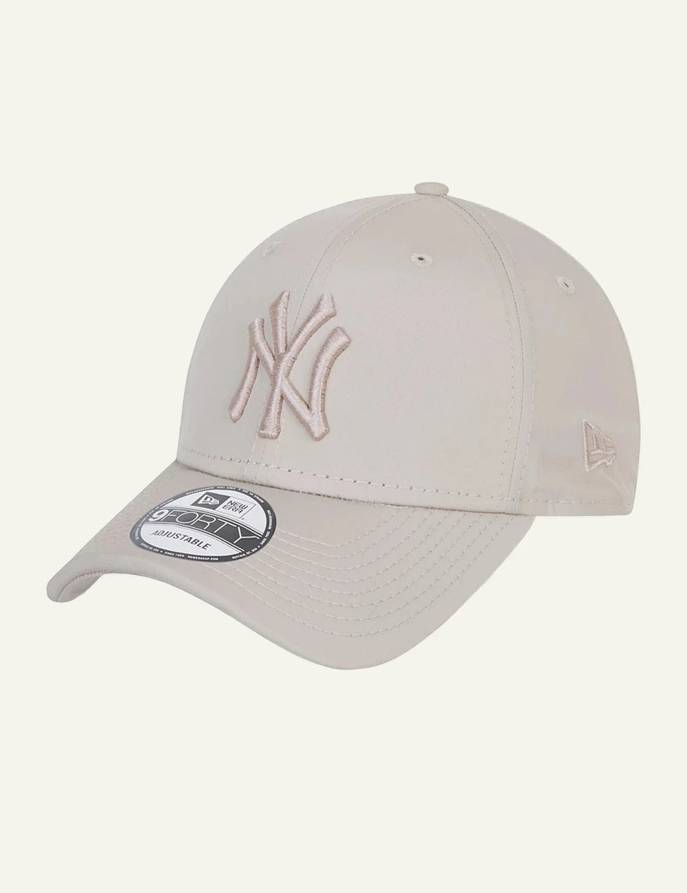 New Era NY Yankees cap stone tonal logo curved visor side view