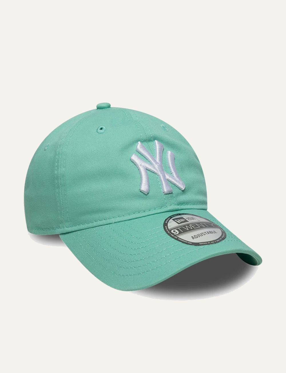 New Era New York Yankees cap pastel green logo profile view