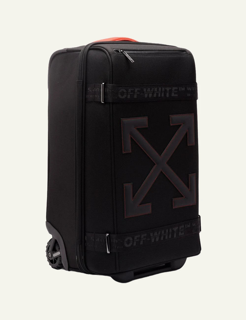 Off-White arrow cabin trolley black red accents side view