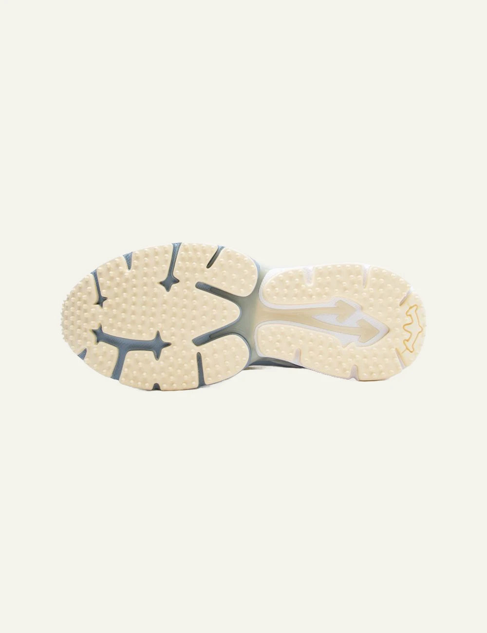 Off-White be right back sneakers light grey cyan sole view mesh