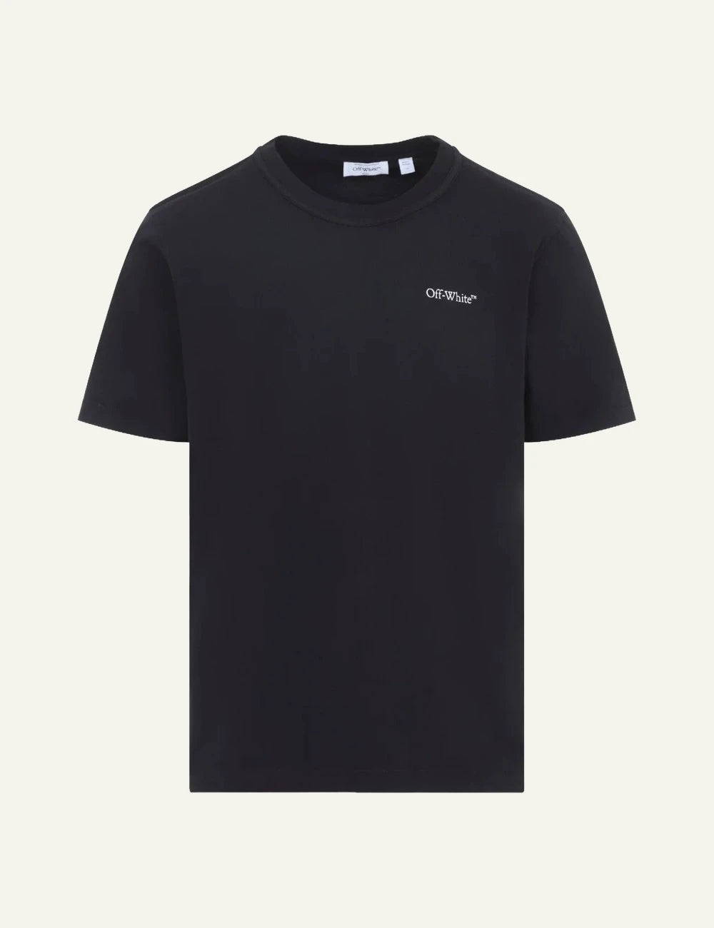 Off-White black cotton T-shirt with chest logo