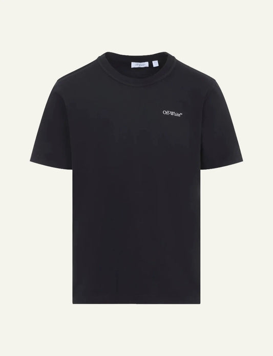 Off-White black cotton T-shirt with chest logo