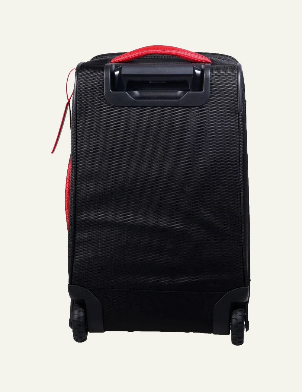 Off-White diag cabin trolley black red trim back view stripes detail