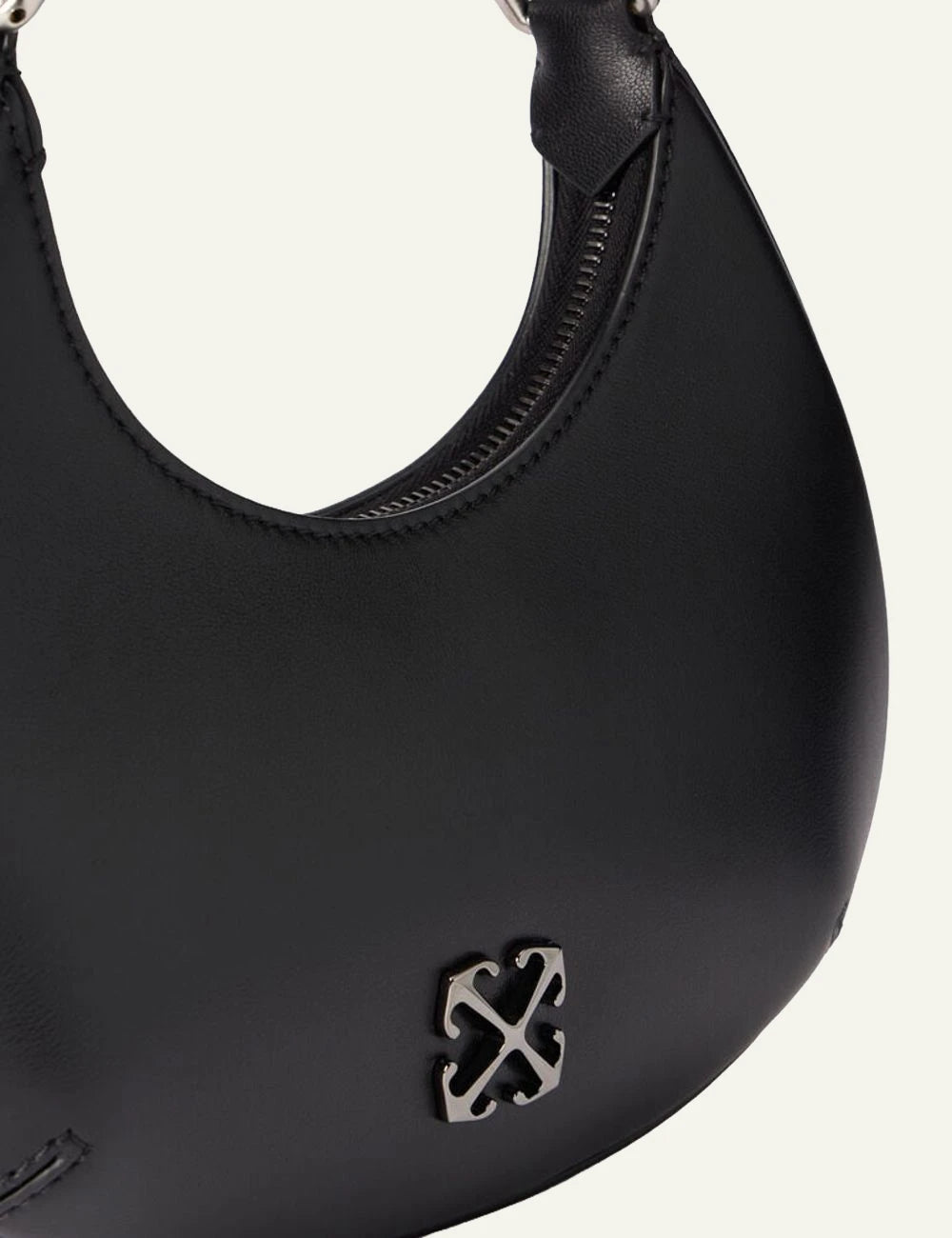 Off-White Hemisphere shoulder bag leather arrow logo silver chain logo view