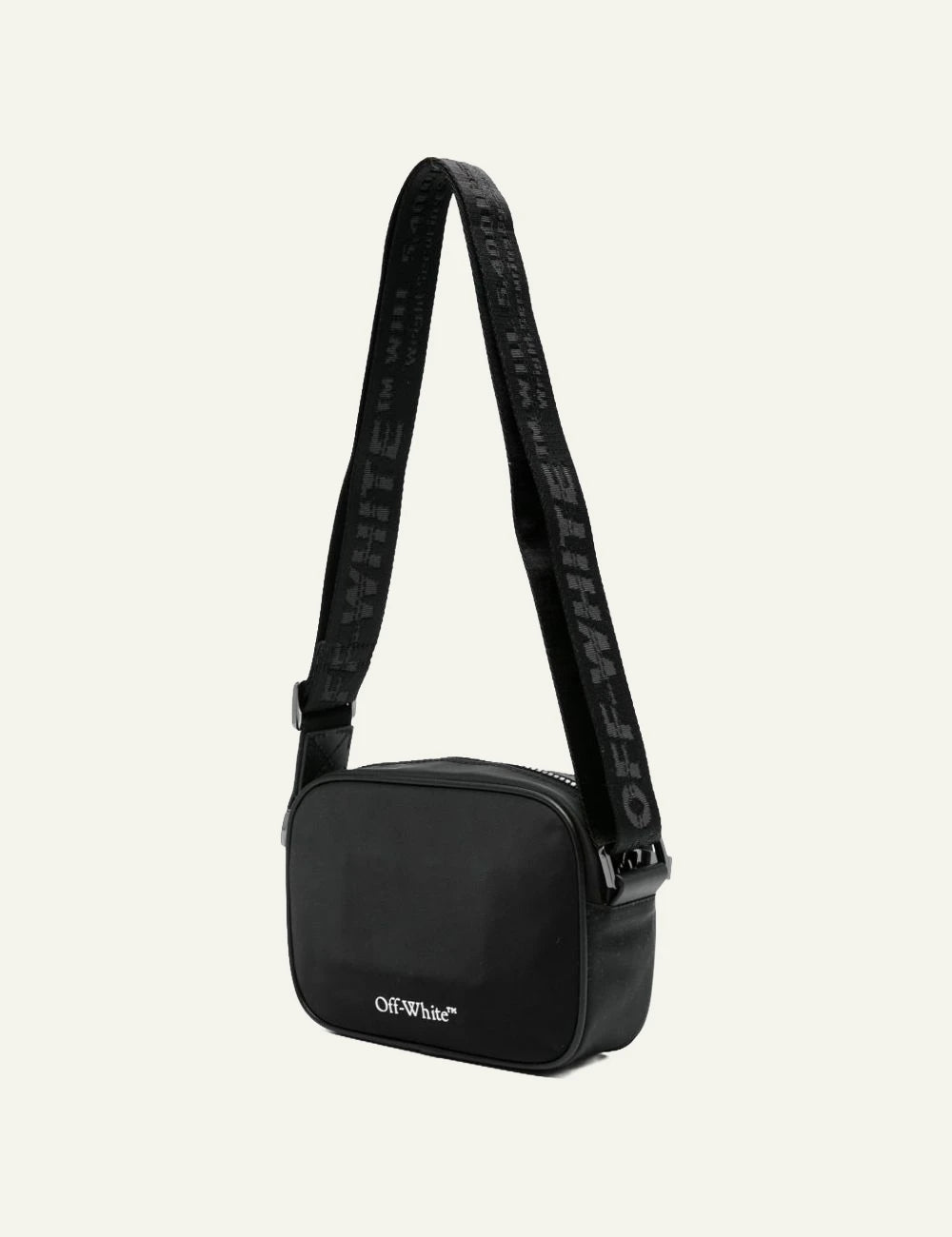 Off-White Heritage camera bag black white back view