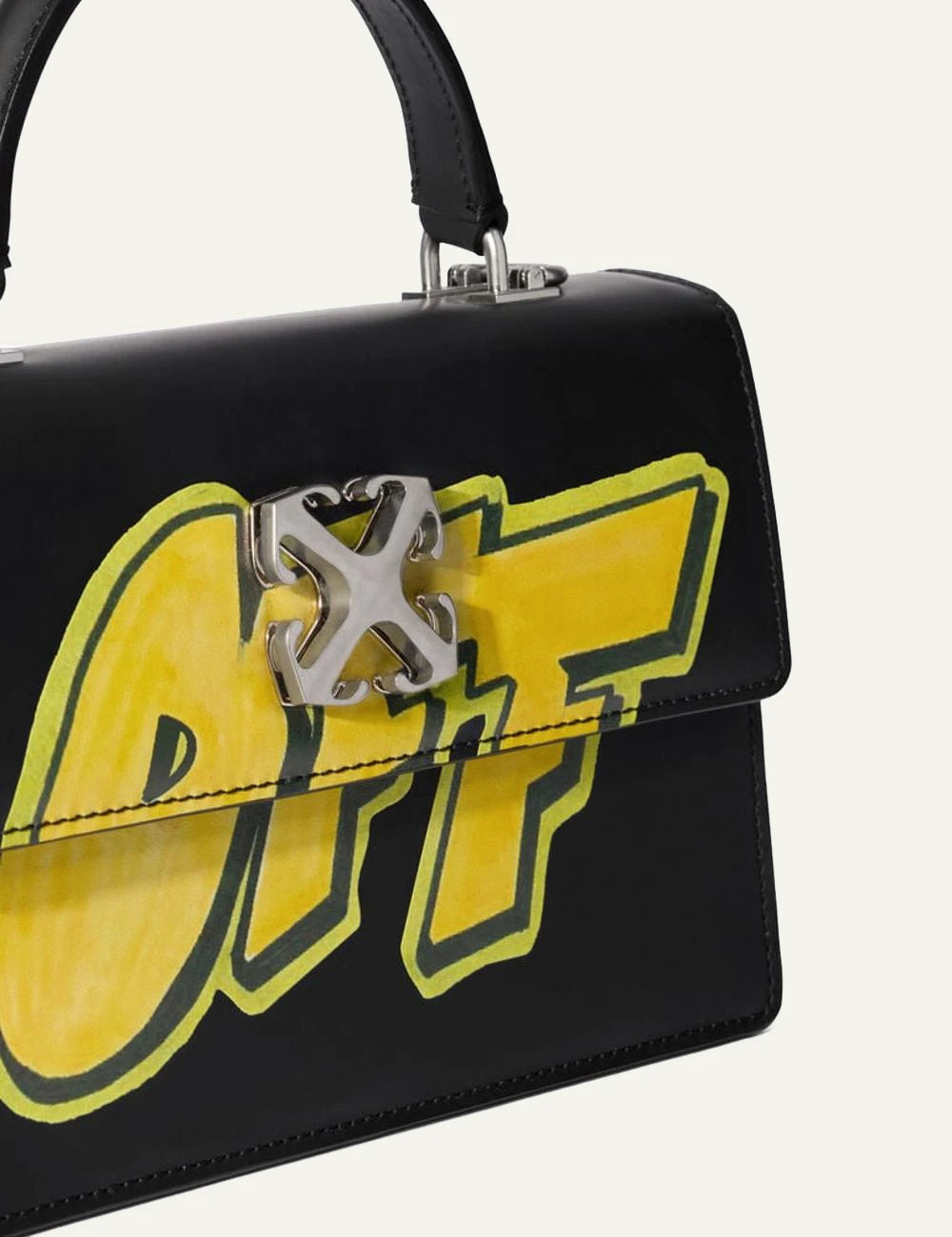 Off-White Jitney 1.4 Top Handle bag leather arrow logo view