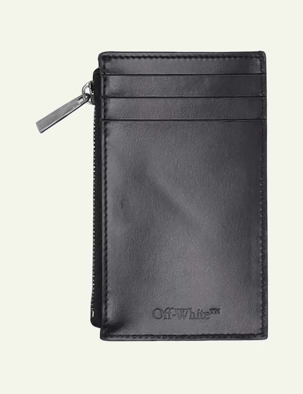 Off-White leather wallet black back logo