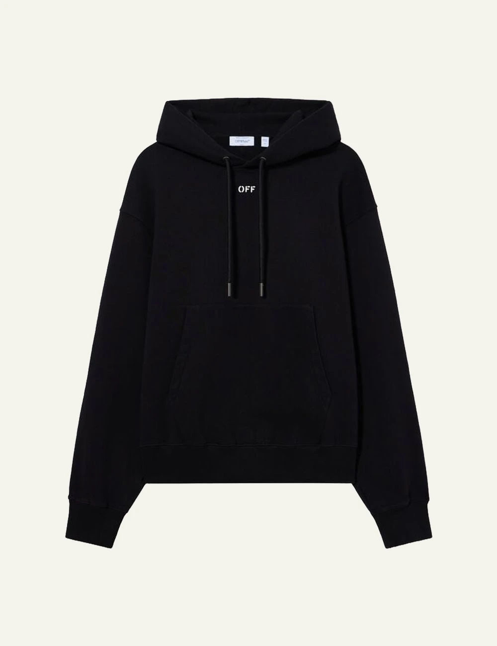Off-White Men’s Black Cotton Hoodie With Industrial Arrows Print