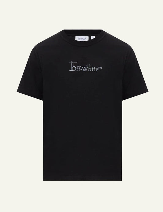 Off-White Men’s Black Cotton T-Shirt With Logo And Arrow Print