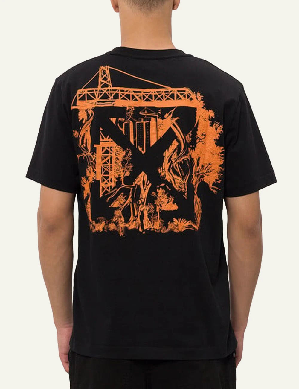 Off-White Men’s Black Cotton T-Shirt With Logo And Arrow Print back