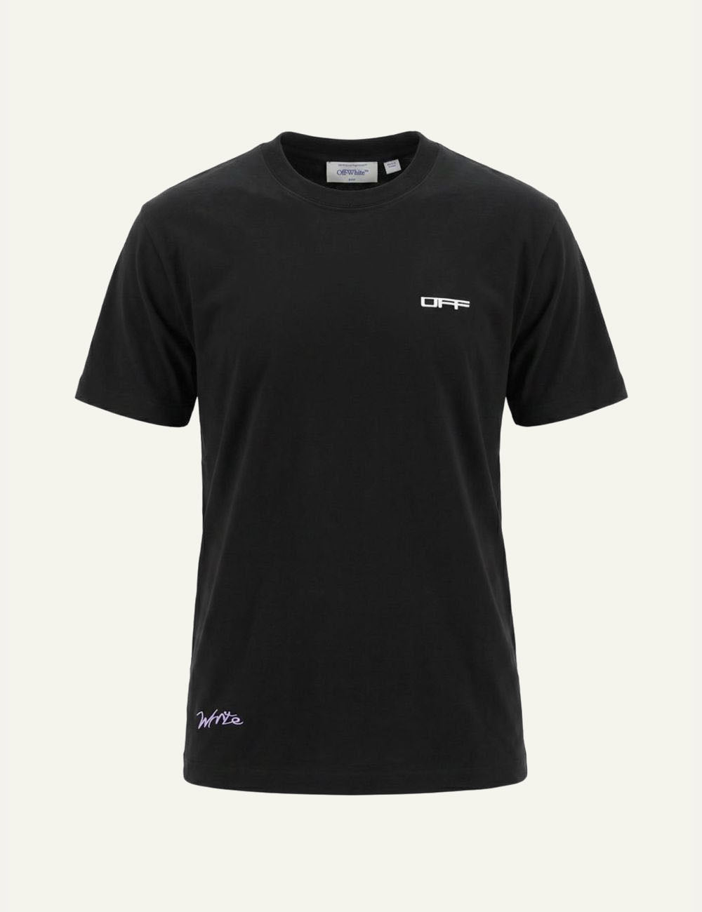 Off-White Men’s Black Cotton T-Shirt With Multicolor Arrow Print