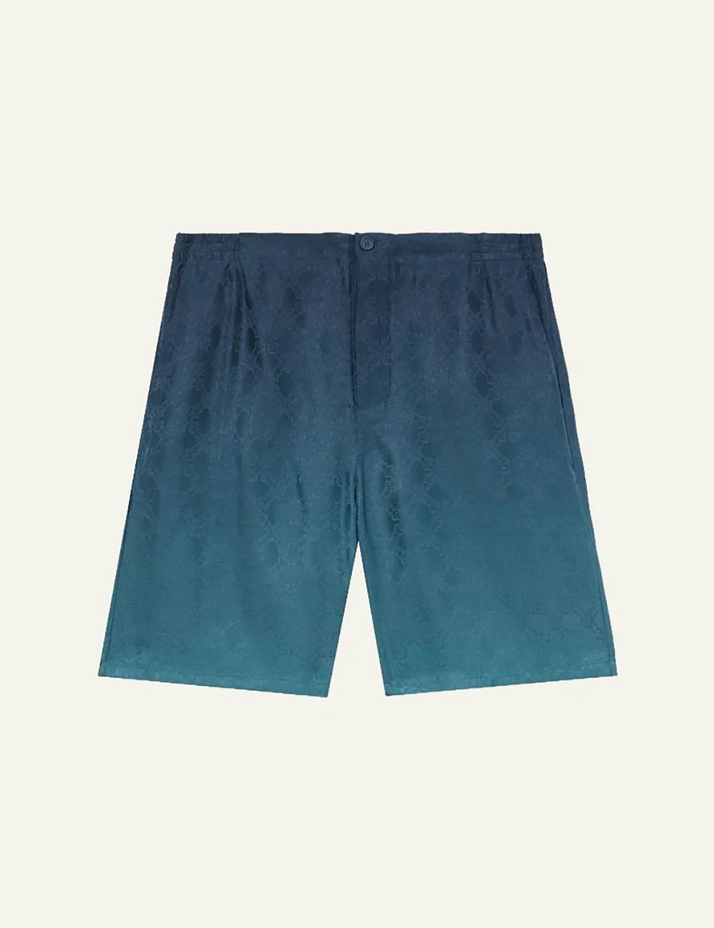 Off-White Men’s Blue Viscose Gradient Arrow Monogram Bermuda Shorts