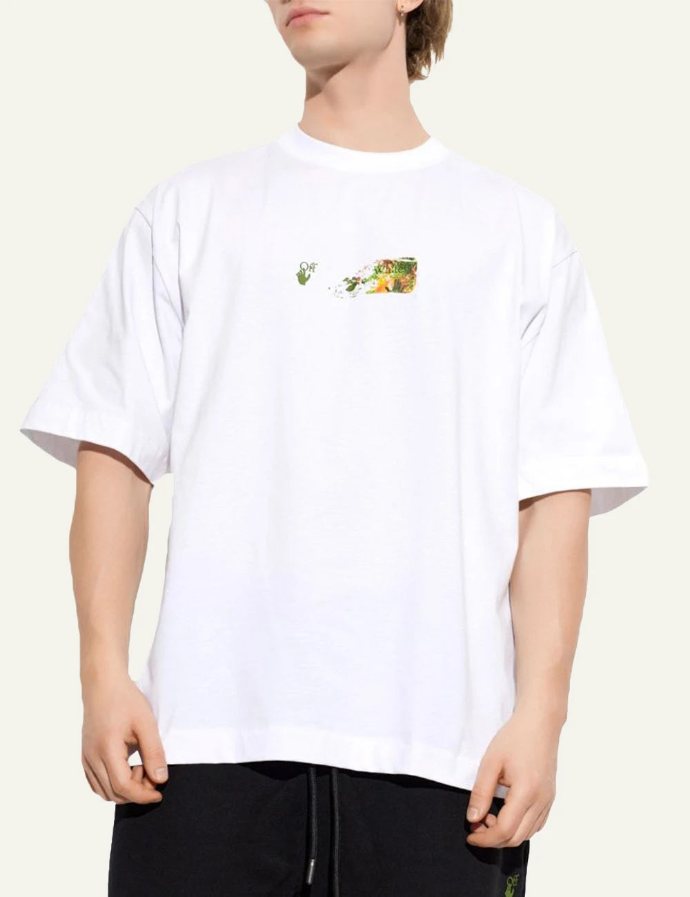 Off-White Men’s White Cotton Multicolor Arrow Skate T-Shirt model