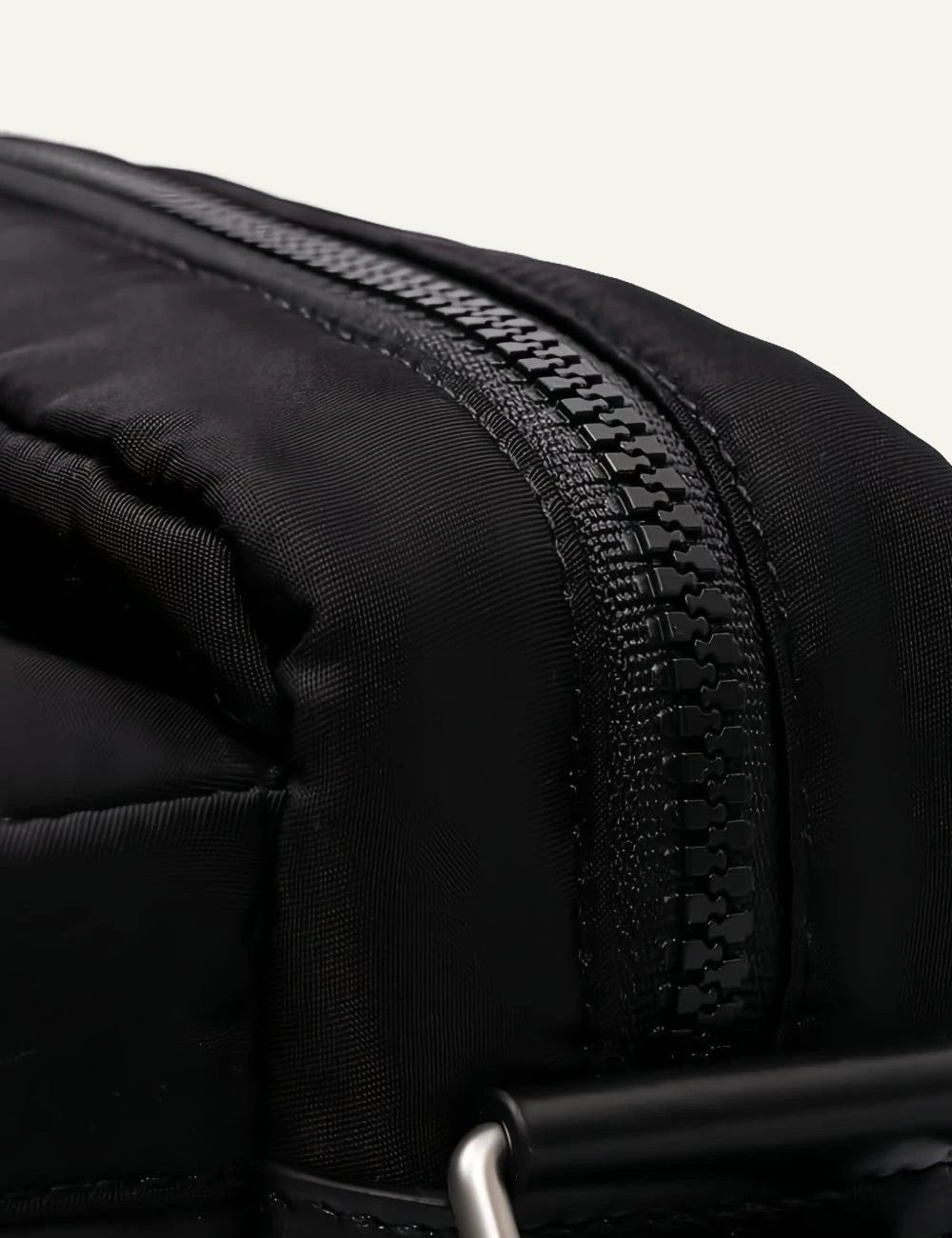 Off-White outdoor camera case black front detail view logo detail