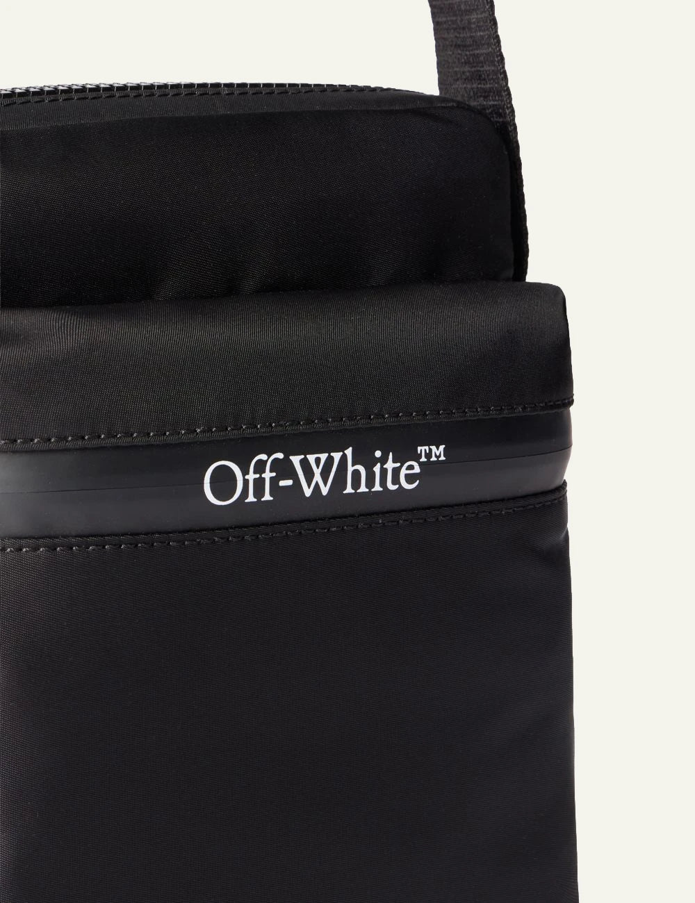 Off-White outdoor crossbody bag black front detail view logo detail