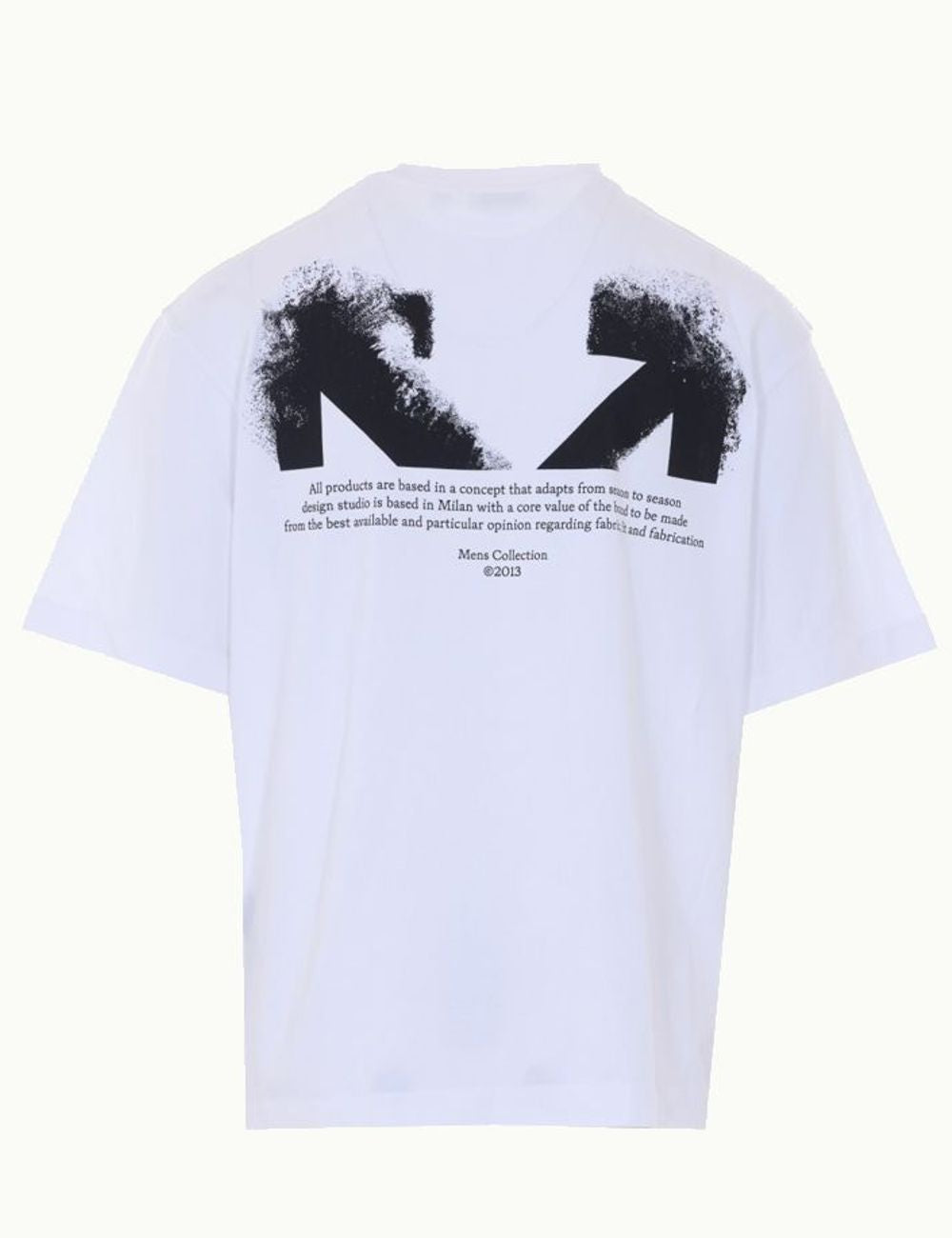 Off White t-shirt white logo chest back view