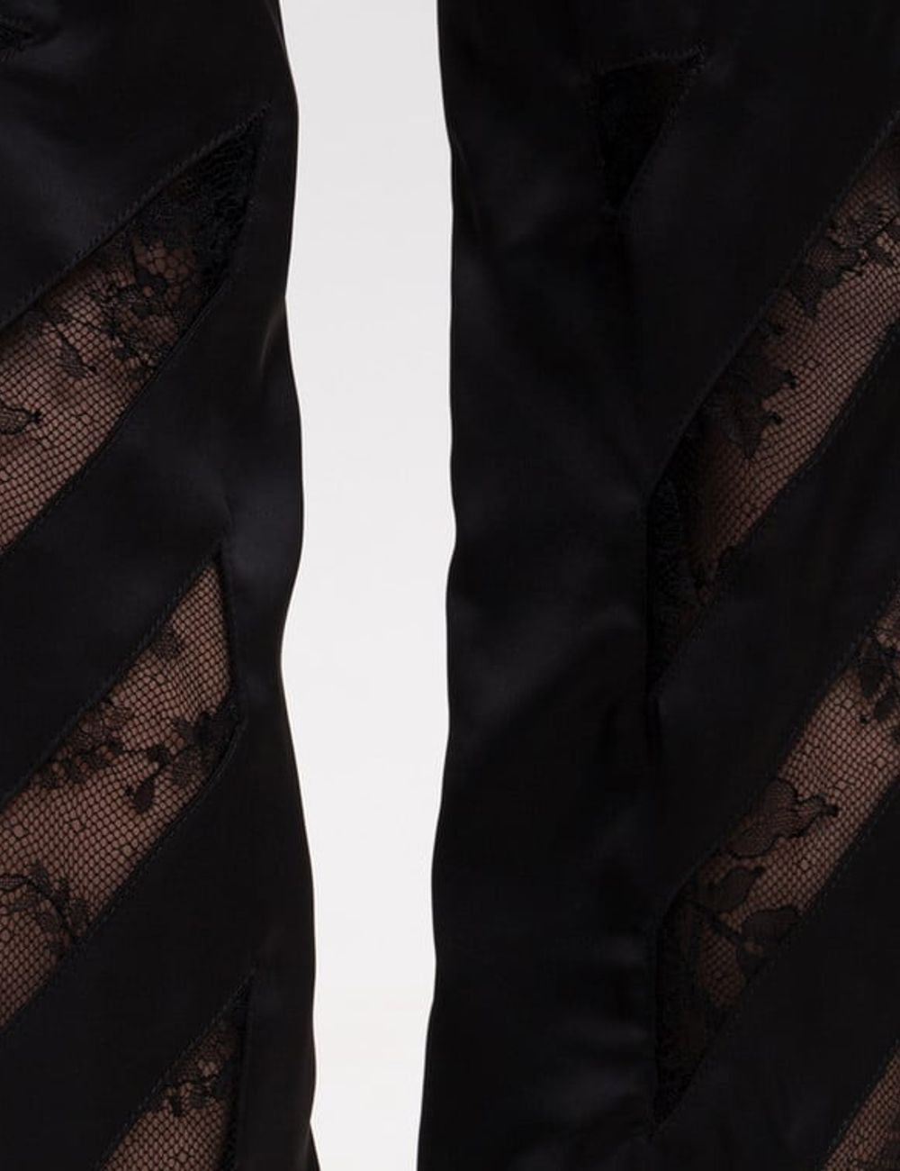 Off-White Women’s Black Satin Straight-Leg Track Pants detail